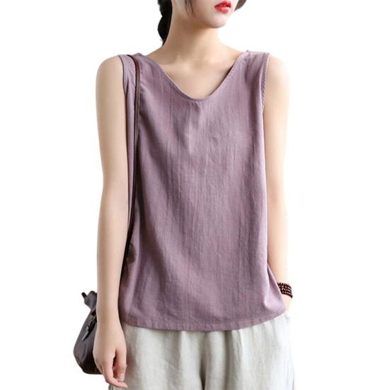 Damska kamizelka bez rękawów, luźny sweter, miękki, swobodny dekolt w szpic, jednolity kolor