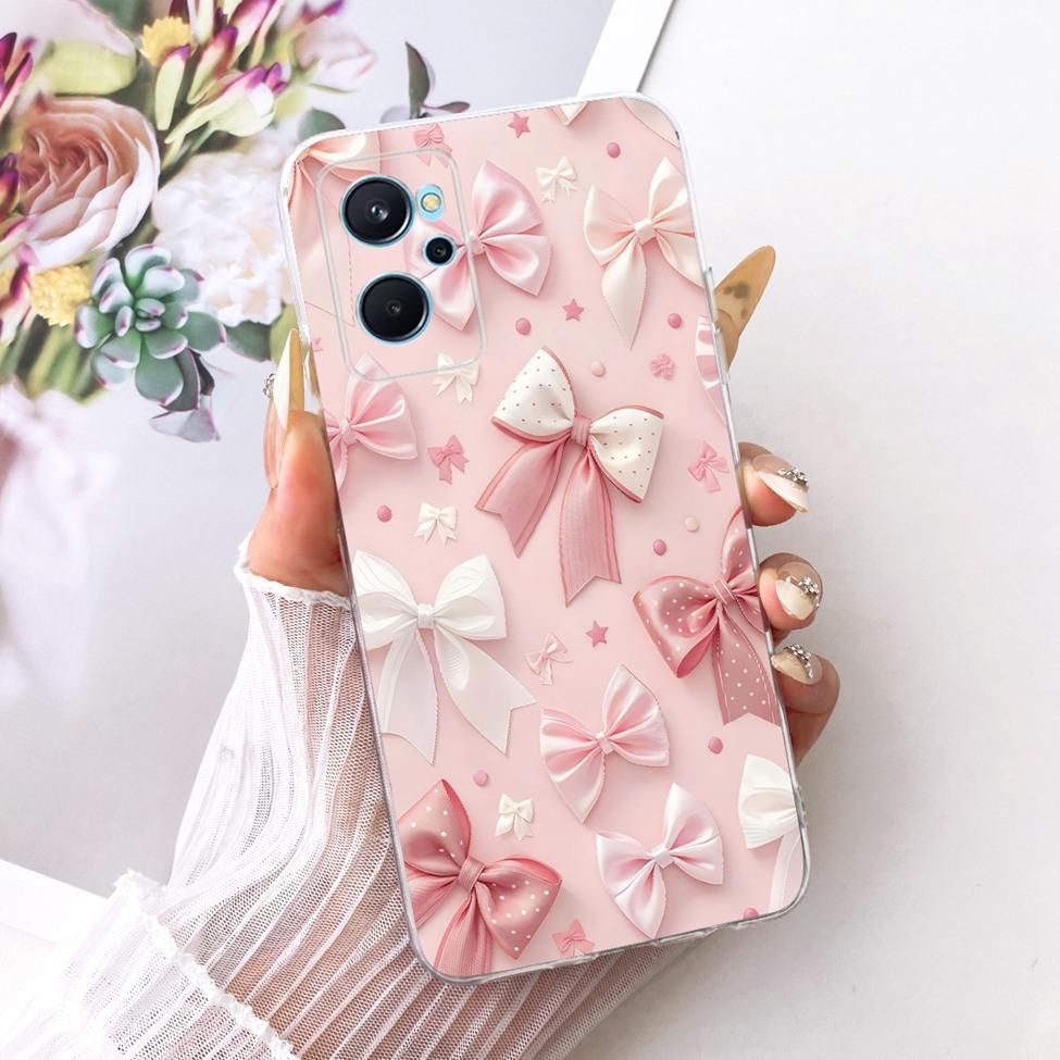 For Realme 9i 4G Case RMX3491 Transparent Cute Cat Fashion Butterfly Funny Painted Casing For Real me 9i 4G Cover