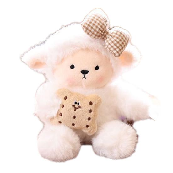 Doll Pendant Keychain Cartoon Lamb Wearing Necktie Plush Keyring Car Key Holder Pendant Backpack Accessories