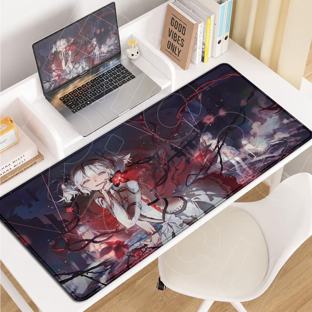 XXL Wuthering Waves Camellya Game Mousepad Large Computer Keyboard Mat Kawaii Anime Table Carpet PC Rubber Accessories 900x400mm