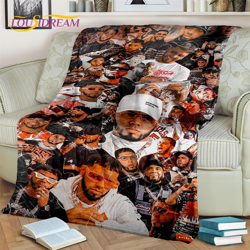 Hip Hopo dainininkas Free Anuel AA reperis pledas, minkštas plonas pledas namams, miegamajam, lovai, sofai, iškylai, kelionėms, biurui, vaikams