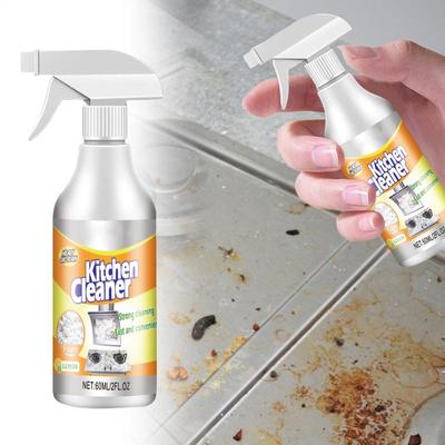 60ml Kitchen Cleaner Oil Stain Powerful Degreaser Oil Stains Remover Cleaning Grills Oven Home Cooktop Cleaning Spray