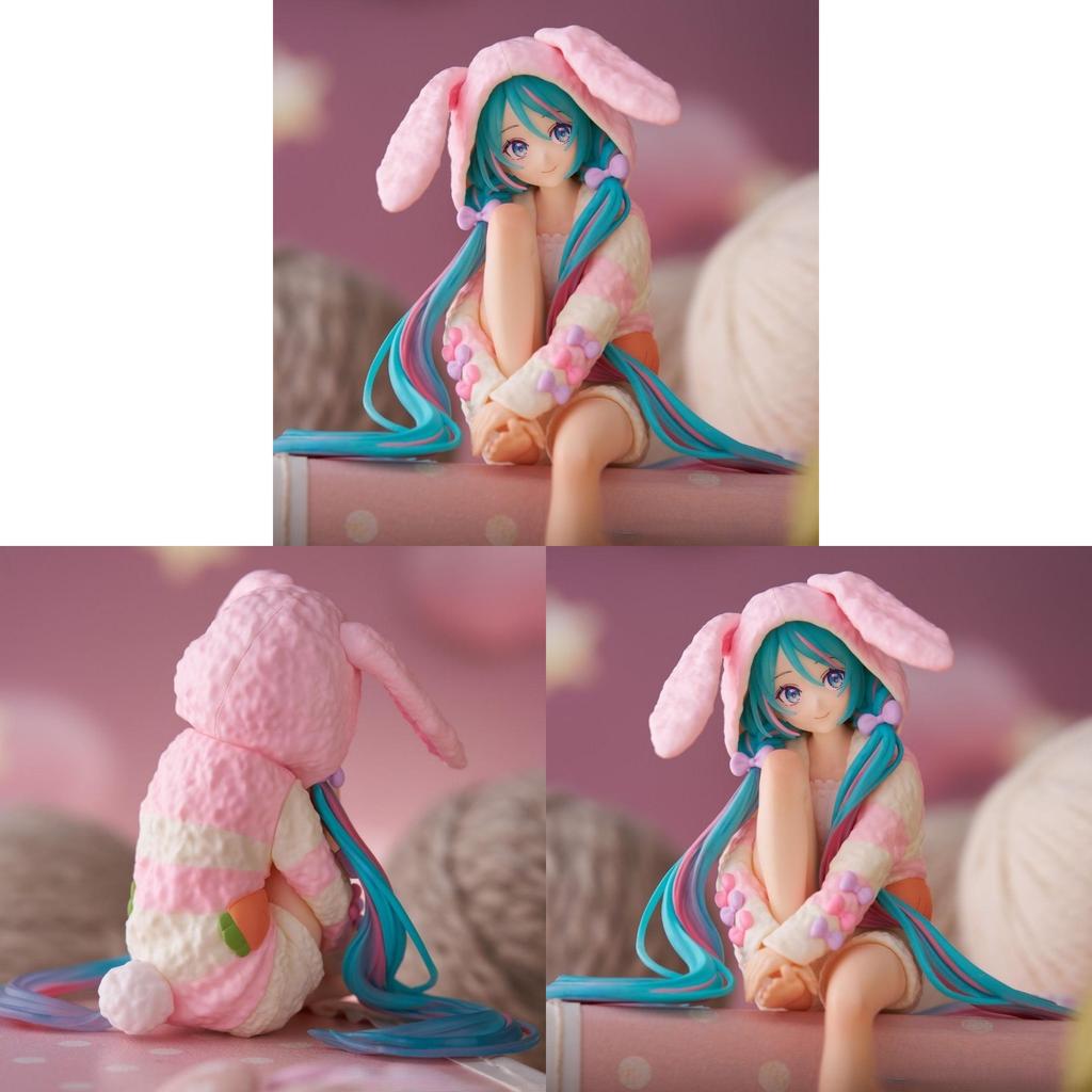 Hatsune Miku Pvc Figure With Rabbit Ears Sleepwear For Collectors And Fans
