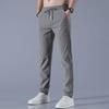 Pantalones de seda de hielo de secado rápido para hombre: Pantalones deportivos y casuales de verano 2024, sueltos, finos y rectos