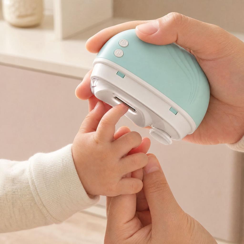 Nail for Baby, Nail Grinder with Nail Clipping Catcher and -Pinch Design, Portable Manicure Pedicure File for Infants, Toddlers and Adults