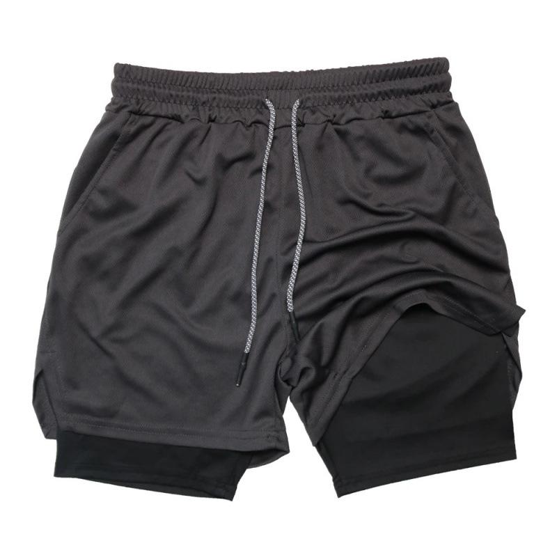 Men's 2-in-1 Quick-Dry Fitness Shorts for Gym and Running