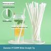 Eco-friendly Biodegradable Large Boba Tea Straw, Pointed Tip, Individually Wrapped Kraft Paper.