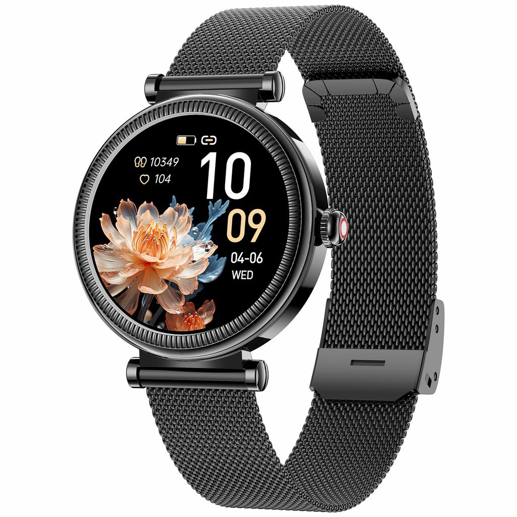 CF37 Women Smart Watch Menstrual Cycle Reminder Health Monitoring Bluetooth-compatible Call Smart Bracelet, Steel Strap