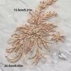 2Pcs DIY Flowers Mesh Embroidery Patch Sewing Repair Colored Beading Colored Lace Flower Applique Floral Embroidery Sewing Patch