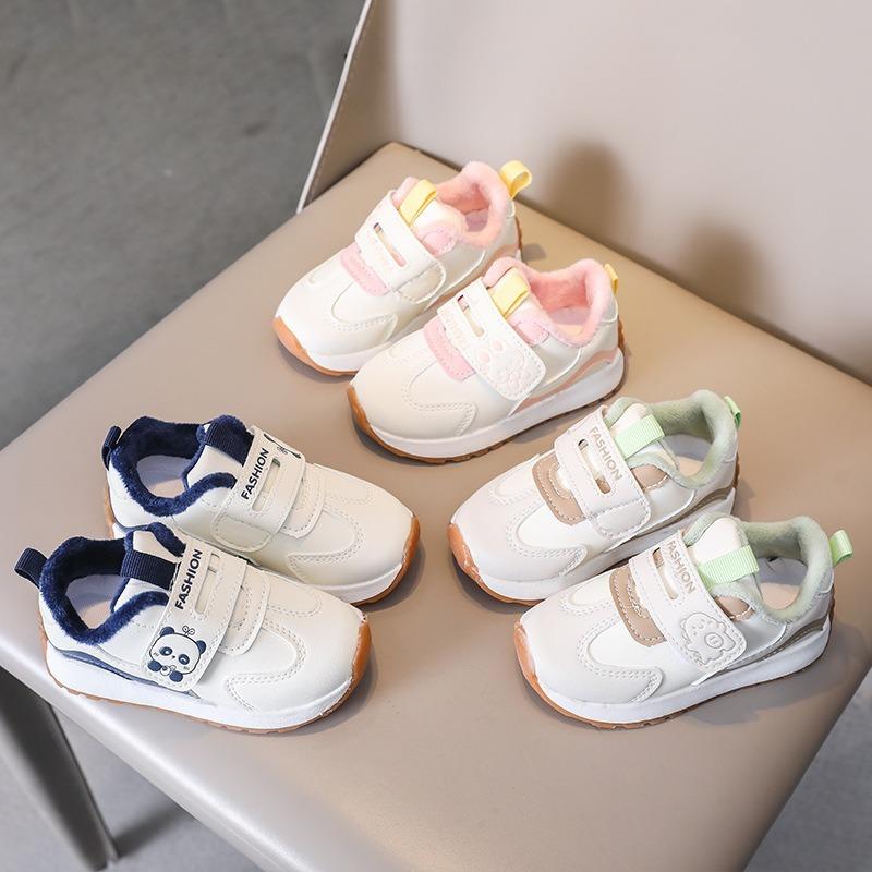 Fleece-Lined Children's Sports Shoes First Walkers for Toddlers, Warm Casual Sneakers for Infants & Young Kids