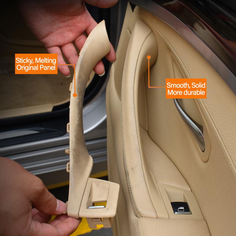 Interior Car Beige Brown Black Left Right Handle Inner Door Panel Pull Trim Cover For BMW 5 Series F10 F11 520i 523i 525i