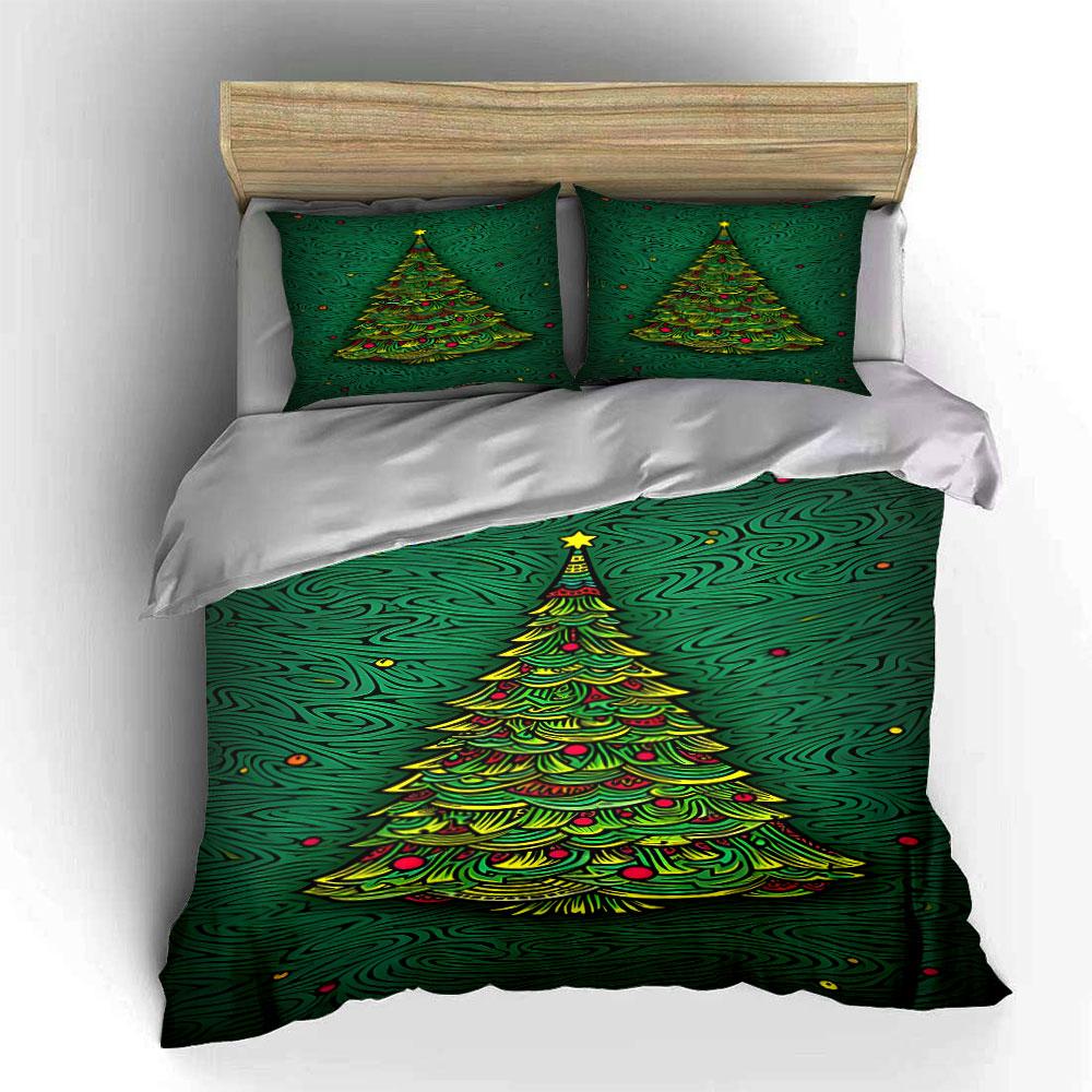 Christmas Tree, Star, Ornaments. Bedding Sets Duvet Cover Sets Duvet Covers Pillowcases(1 * Duvet Cover 2 * Pillowcases Without Duvet Insert)