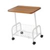 Mobile Side Table Rolling Utility Cart Couch Storage Organizer with 360 Degree Rotating Wheels for Living Room Office