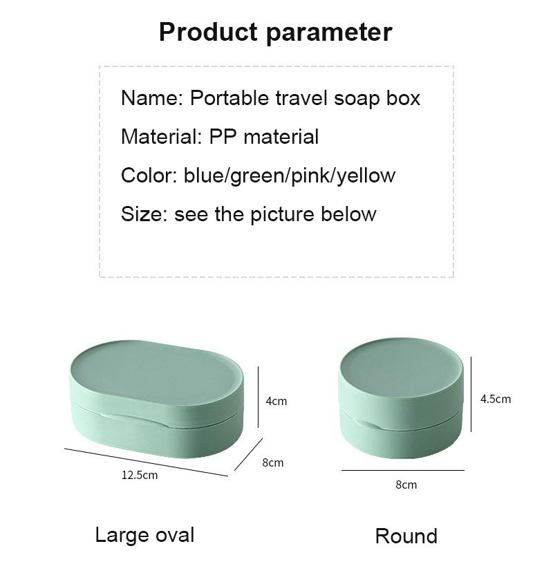 Travel Portable Sealed Waterproof Soap Dish With Lid Home Countertop Soap Dish Box Sponge Soap Holder Soap Box Bathroom Products