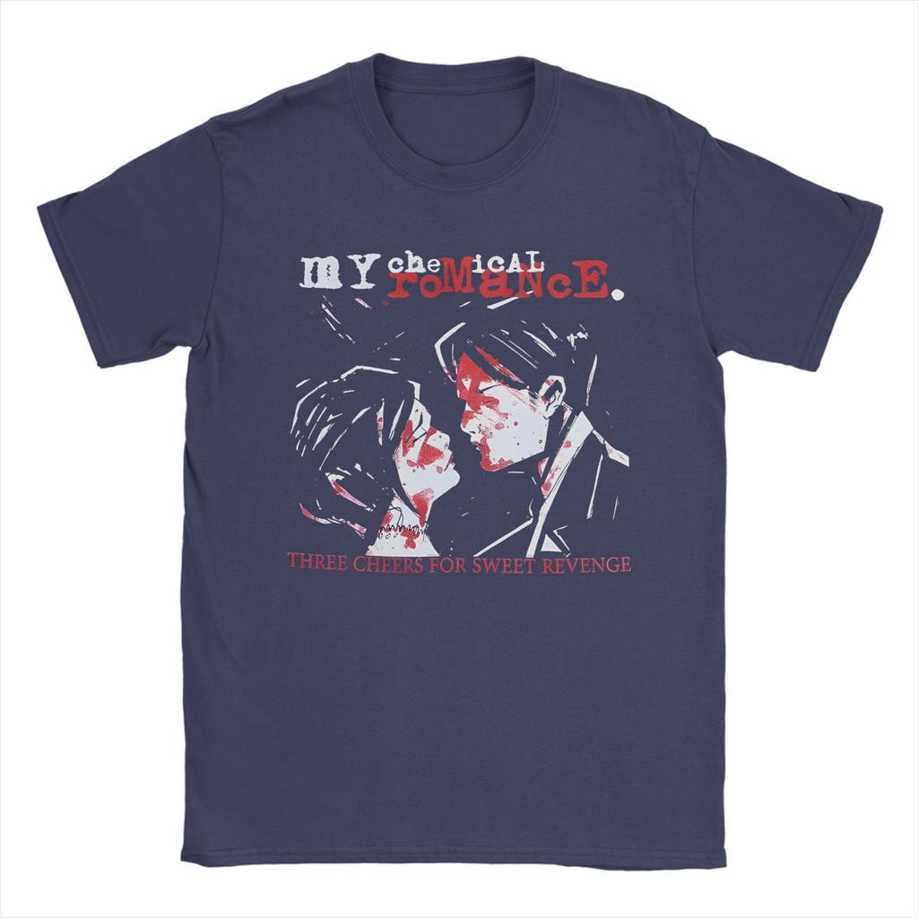 Rockband My Chemical Romance Musik Cover T-Shirt für Herren Baumwoll-T-Shirt Rundhalsausschnitt Kurzarm T-Shirts 6XL Kleidung