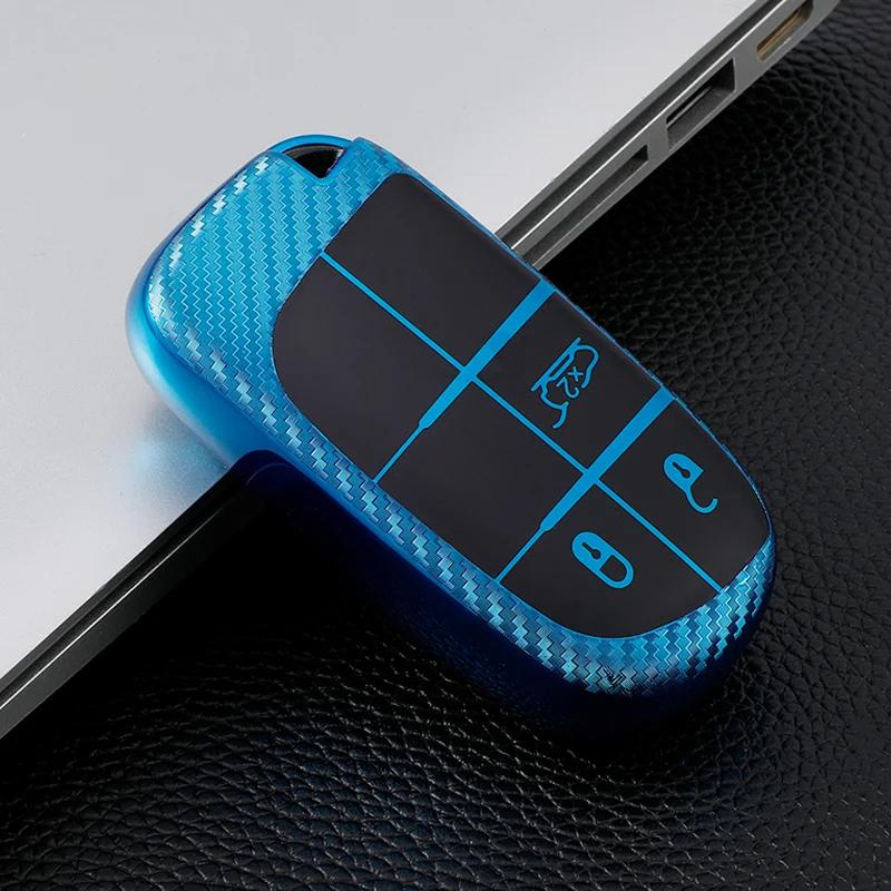 Car Smart Key Cover Case Fob Bag Keychain for Jeep Renegade Compass Frand Cherokee Dodge Journey Charger Chrysler 200 300 300C