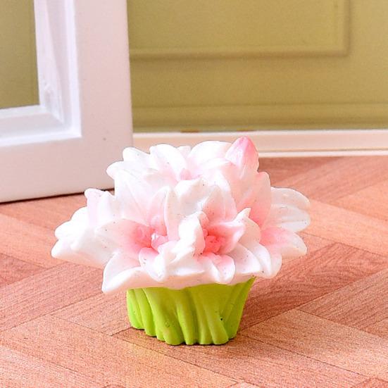 Mini Resin Artificial Flower Miniature Dollhouse Flower Accessories Tiny Potted Plants Ornament for Micro Landscape Doll House Fairy Garden