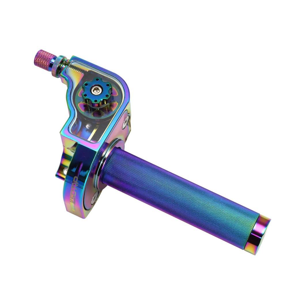 22mm CNC Aluminum Accelerator Throttle Twist Grips Throttle Cable For 50 70 110 125 250 350 Dirt Bike Motorcycle Parts,Colorful..