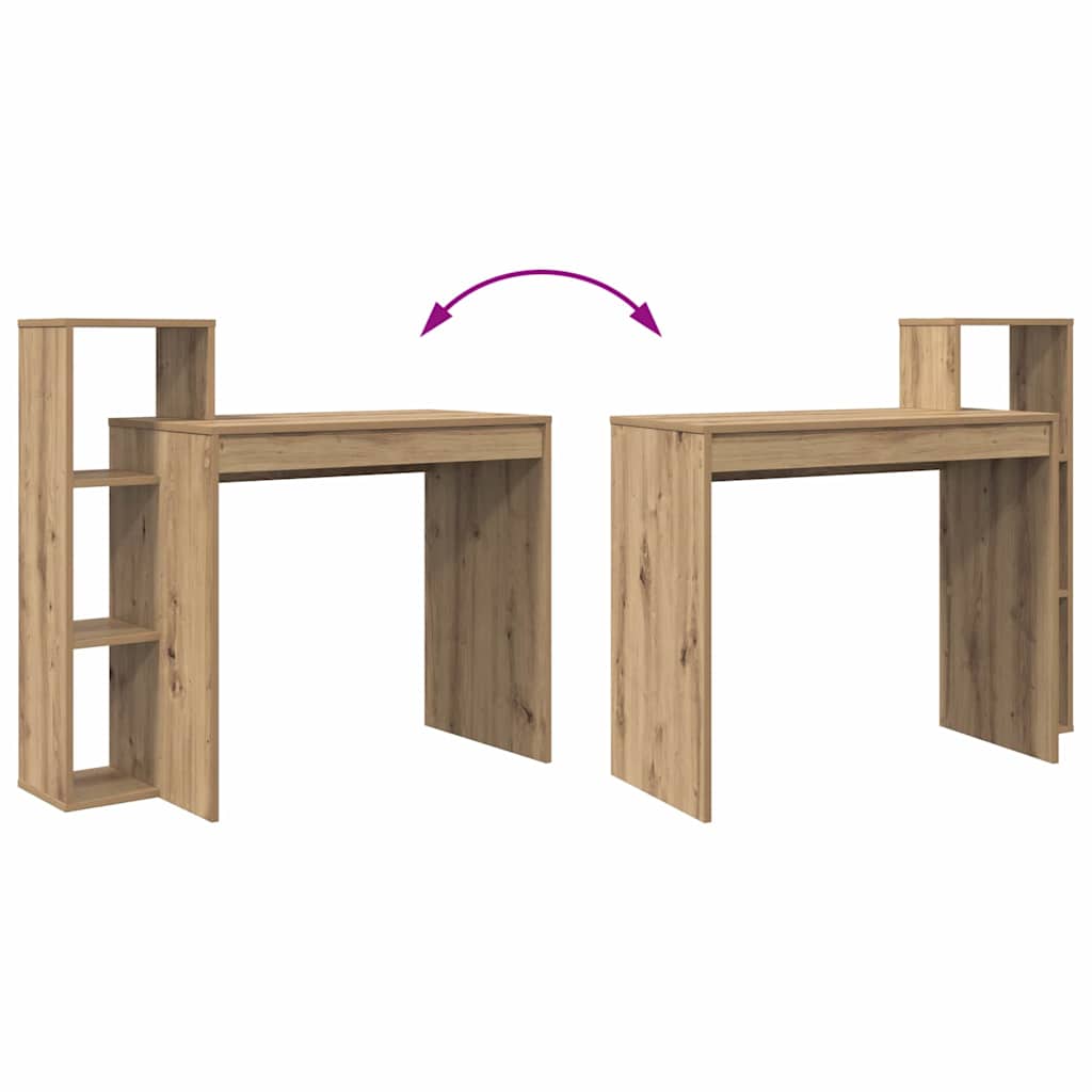 Artisan Oak Desk 100 X 40 X 90 Cm Engineered Wood