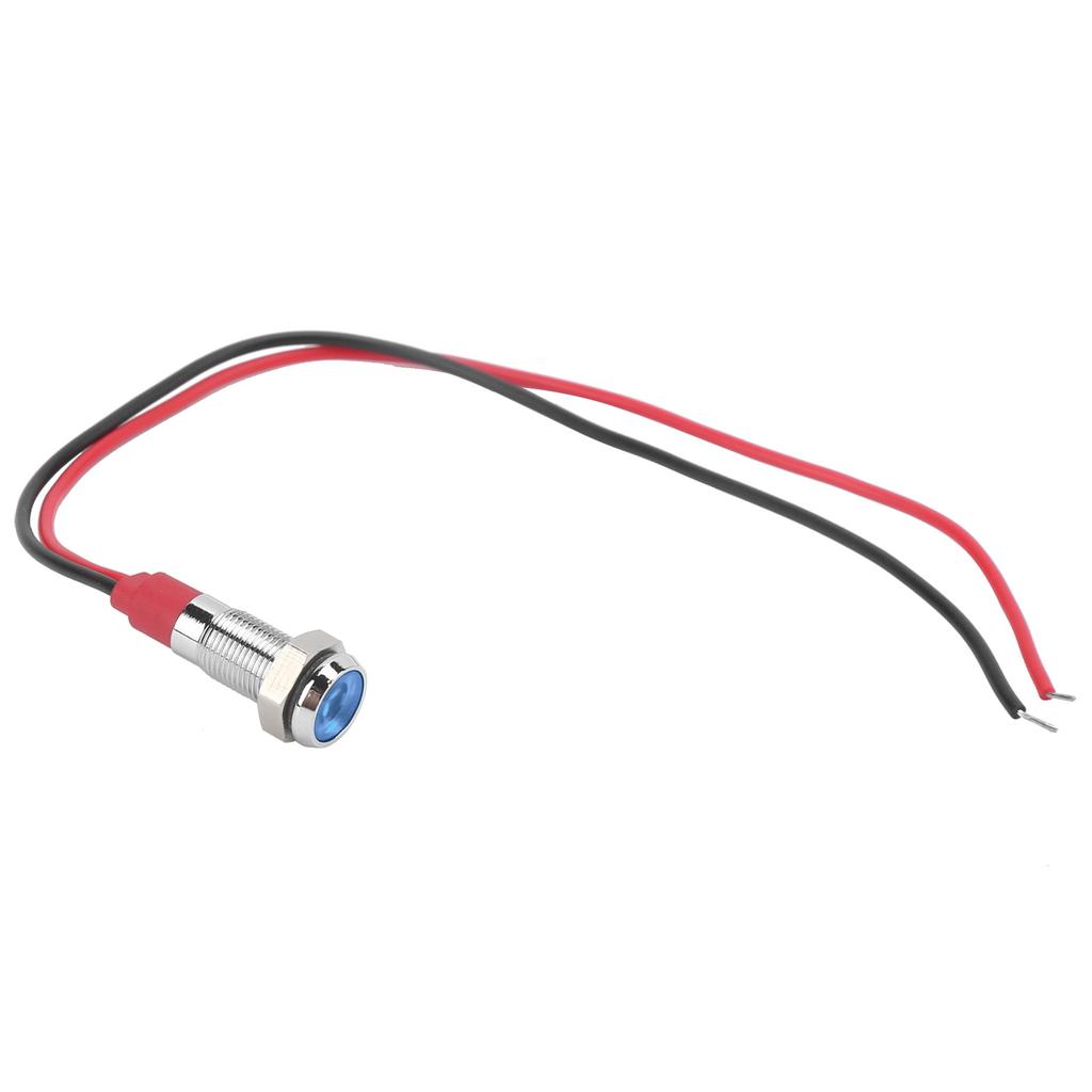 LED Metal Indicator 6mm Waterproof Signal Lamp for Car Truck Boat with Wire 6V
