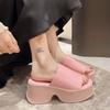 Fashion Women's Slippers 2025Summer New Thick Soled Sandals Square Head Open Toe Chunky Slippers for Women Mules Slippers Slides