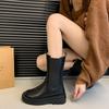 Martin boots women's 2025 autumn and winter new British style medium tube Chelsea black chimney thick-soled small short boots