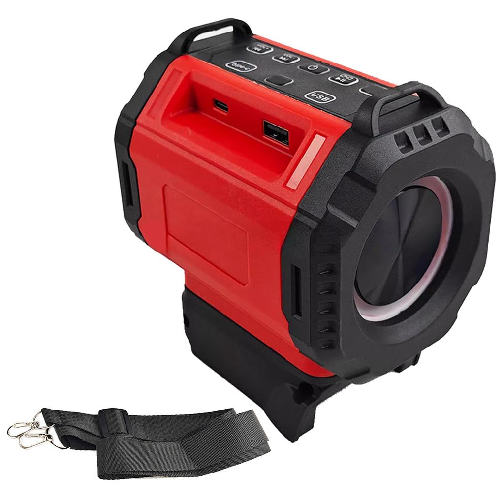Portable Bluetooth-compatible Speaker Wireless Outdoor Camping Light Music Player 18V Battery Colorful Light