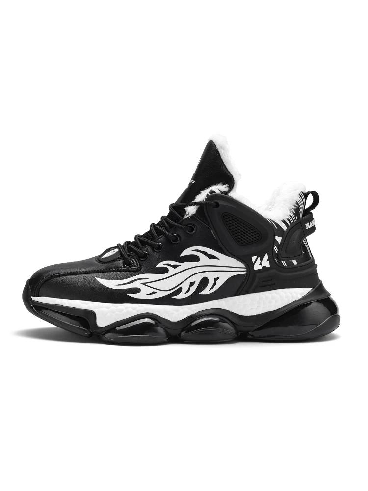 Fashion New Men's Winter Casual Shoes Trendy All-match Shoe for Men Warm Ankle  Boots Mens Velvet Thickening Casual Shoes Sneakers Man