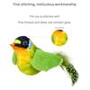 [Cat Toy] Interactive Plush Bird Teaser Toy for Cats - Realistic Chirping Sound, Artificial Feathers, Fluffy Feather Sticks, Single-hunting Fun
