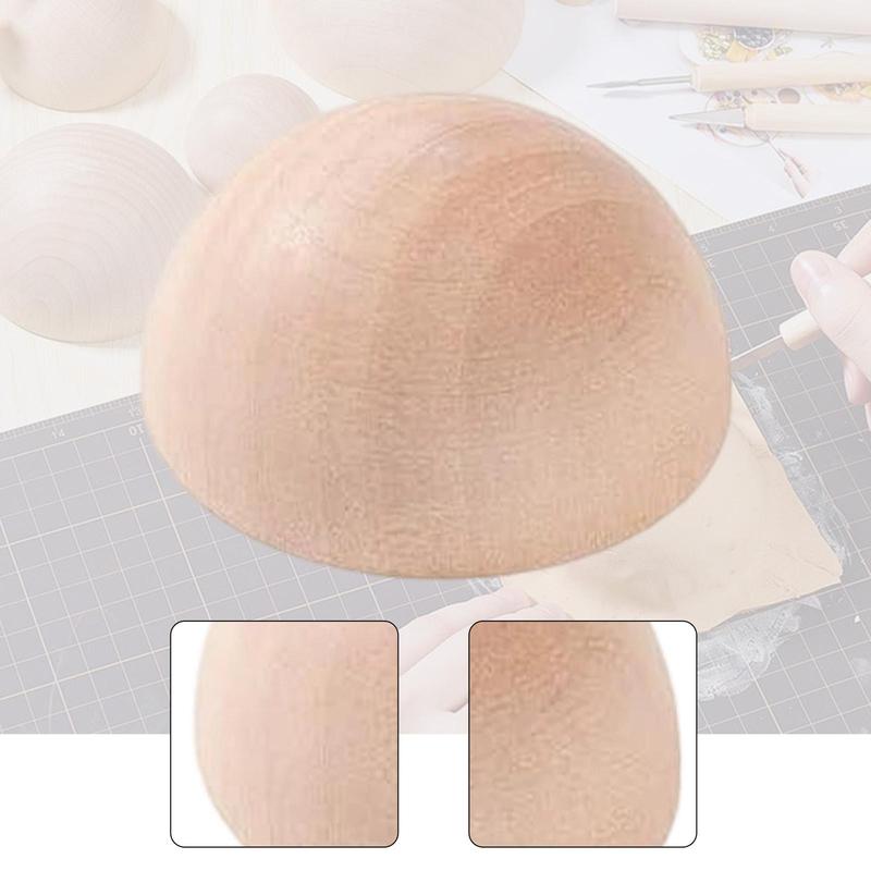Töpferplattenpresse Werkzeug Premium Holz Halbrundform zum Basteln von Ton Schalen Platten Töpferwaren DIY