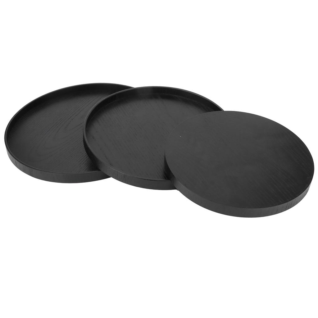 Drewniana Okrągła Taca na Filiżanki do Herbaty Okrągła Oryginalność Talerz na Owoce Zastawa Stołowa Sztućce Akcesorium Kuchenne