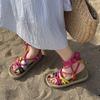 Foot Ring Strap Sandals Women's Summer New Color Flat Sandals Outer Sandals Women