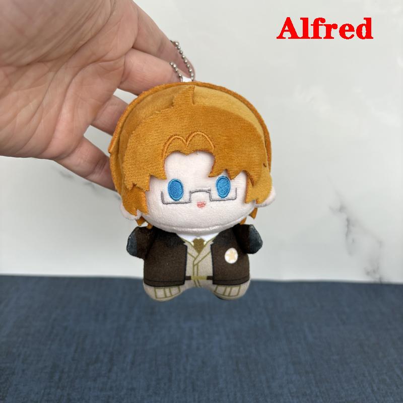 Süßes 10cm Cosplay Hetalia Plüschtier Arthur Kirkland / Ivan Braginsky Und Alfred F. Jones Axis Anime Kräfte Schlüsselanhänger Plüschtier Puppe About 10cm