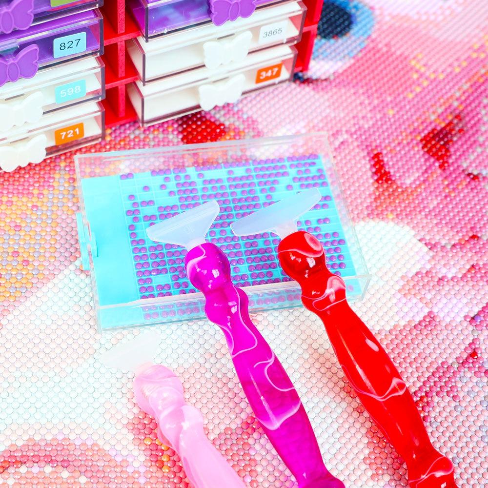 DIY Diamond Art Tools Drill Pen New resin pen with threaded design, replaceable multiple tips Diamond painting accessories