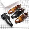 Herren Gewebte Leder Kleiderschuhe Herren Klassische Vintage Derby Schuhe Brogue Schuhe Herren Schnürschuhe Business Büro Party Hochzeitsschuhe