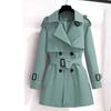 Womens Spring Autumn Jackets Coats Korean Elegant Lady Windbreakers Double Breasted Streetwear Trench Outerwear
