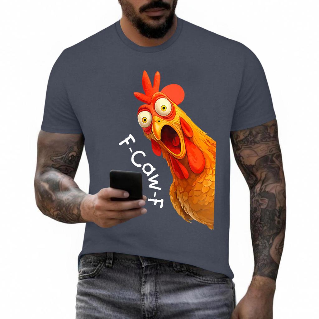Funny F Caw F Chicken Rooster Cawing F-Caw-F Saying Pun T-Shirt