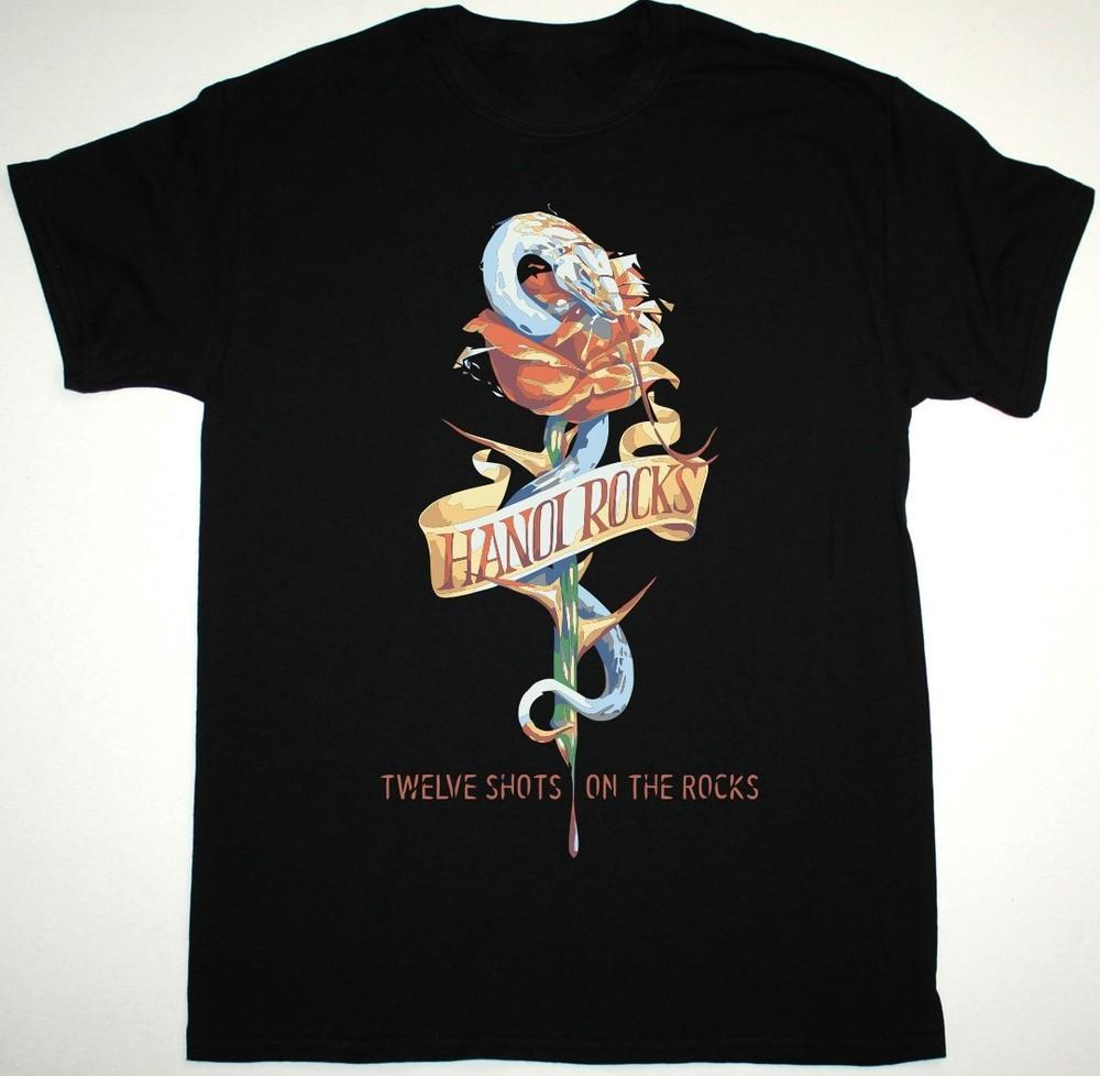 Vintage Hanoi Rocks Twelve Shots On The Rocks T-shirt All Size S to 5XL NZ006 Unisex T-Shirt XXXXL