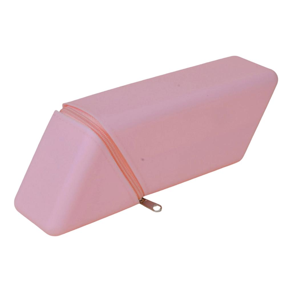 Silicone Desktop Dual-Use Student Pencil Case with Zipper Closure Durable and Flexible Material for School Office and Home Organization