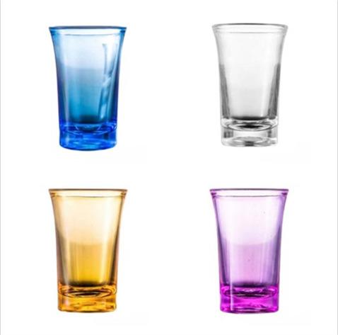 1-4 ks Plastové panáky, 2oz Panáky na whisky ve tvaru kulky, Odolné Party Bar Svatba Nápojové sklo, Opakovaně použitelné Ekologické Koktejl Vodka