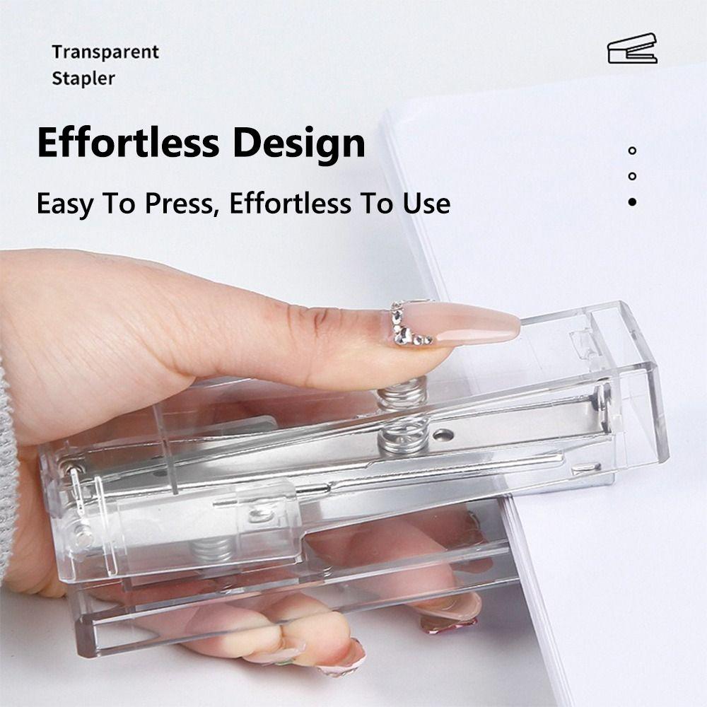 Effortless Long Stapler Transparent Heavy Duty Stapler High Quality Stapling Machine  Office School