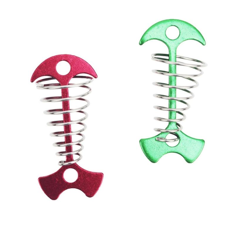 Tragbare Deckanker Heringe Fischgräten Zeltnägel Federclips Windseilanker Zeltnagel für Outdoor Camping Wandern