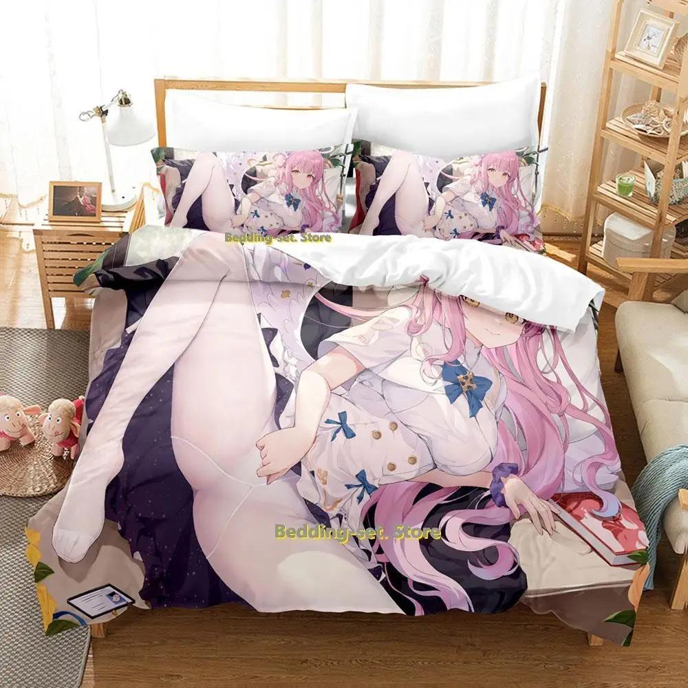 Comfortable Anime Print Bedding Set With Duvet Cover And Pillowcases Single Twin Full Queen King Sizes For Adults And Kids