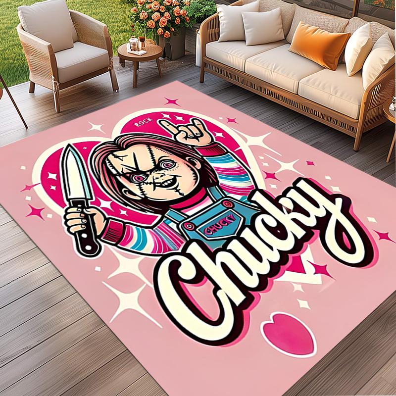 Bride of Chucky Print Rug, Washable Floor Carpet, For Entryway Dorm Laundry Room Office Study, Home Decor Birthday Christmas Gift