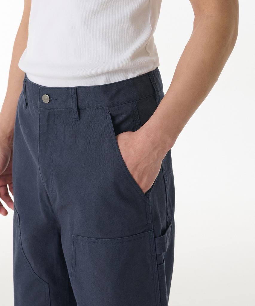 MUSINSA STANDARD Canvas Wide Double Knee Carpenter Pants [Iron Grey]
