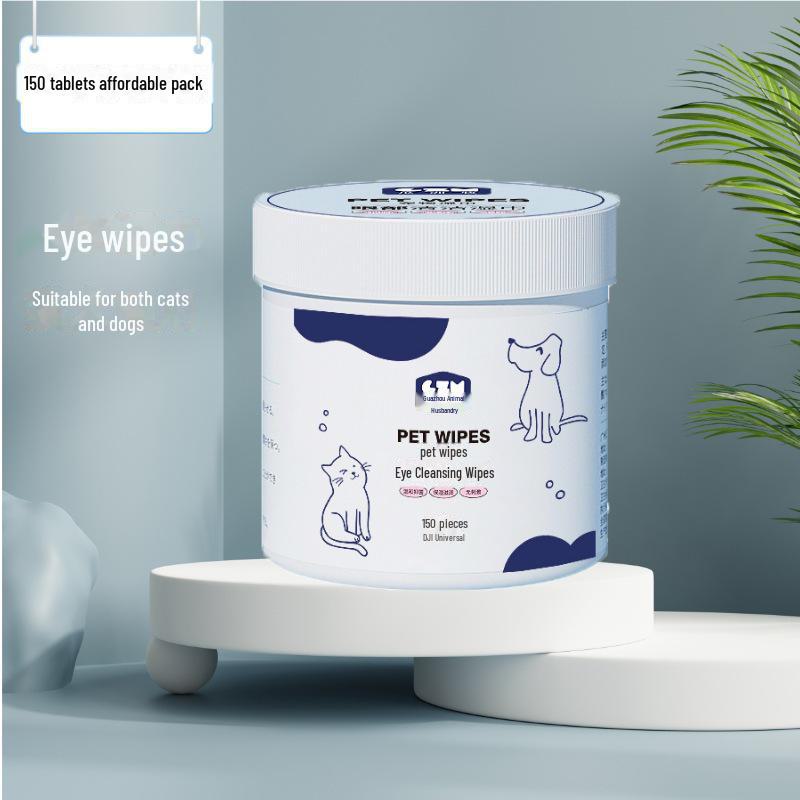 Pet Tear Stain Remover Wipes for Cats, Dogs, Pomeranians, Bichons, and Teddies - Eye Mucus Cleaning Supplies