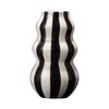 Modern niche simple striped vase flower arrangement high-end creative retro painted ceramic vase