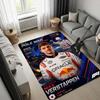 Esteban Ocon F1 Racing Area Rug, Haas Team Driver Portrait Print Floor Mat, Non Slip Carpet for Gamer Room Racing Fan Home Decor