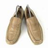Pierre Cardin Leder Slipper Loafers [24.5/Beige] Kleiderschuhe(GEBRAUCHT)