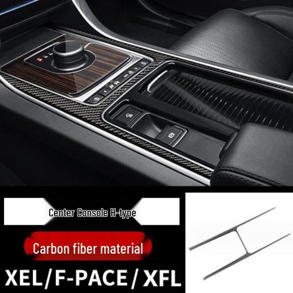 Jaguar F-PACE Carbon Fiber Interior Console & Cup Holder Decorative Sticker